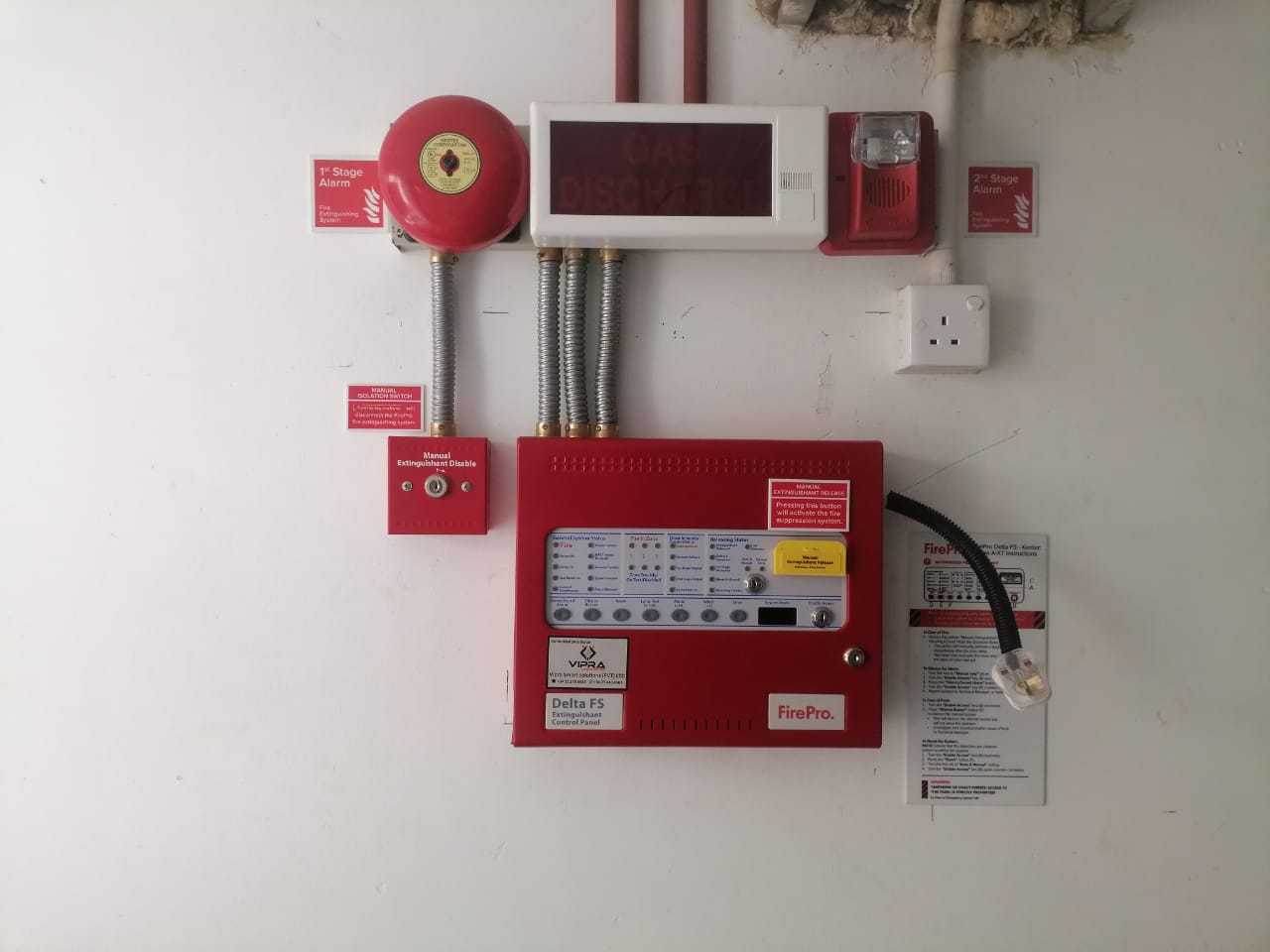 Fire suppression control panel and system devices