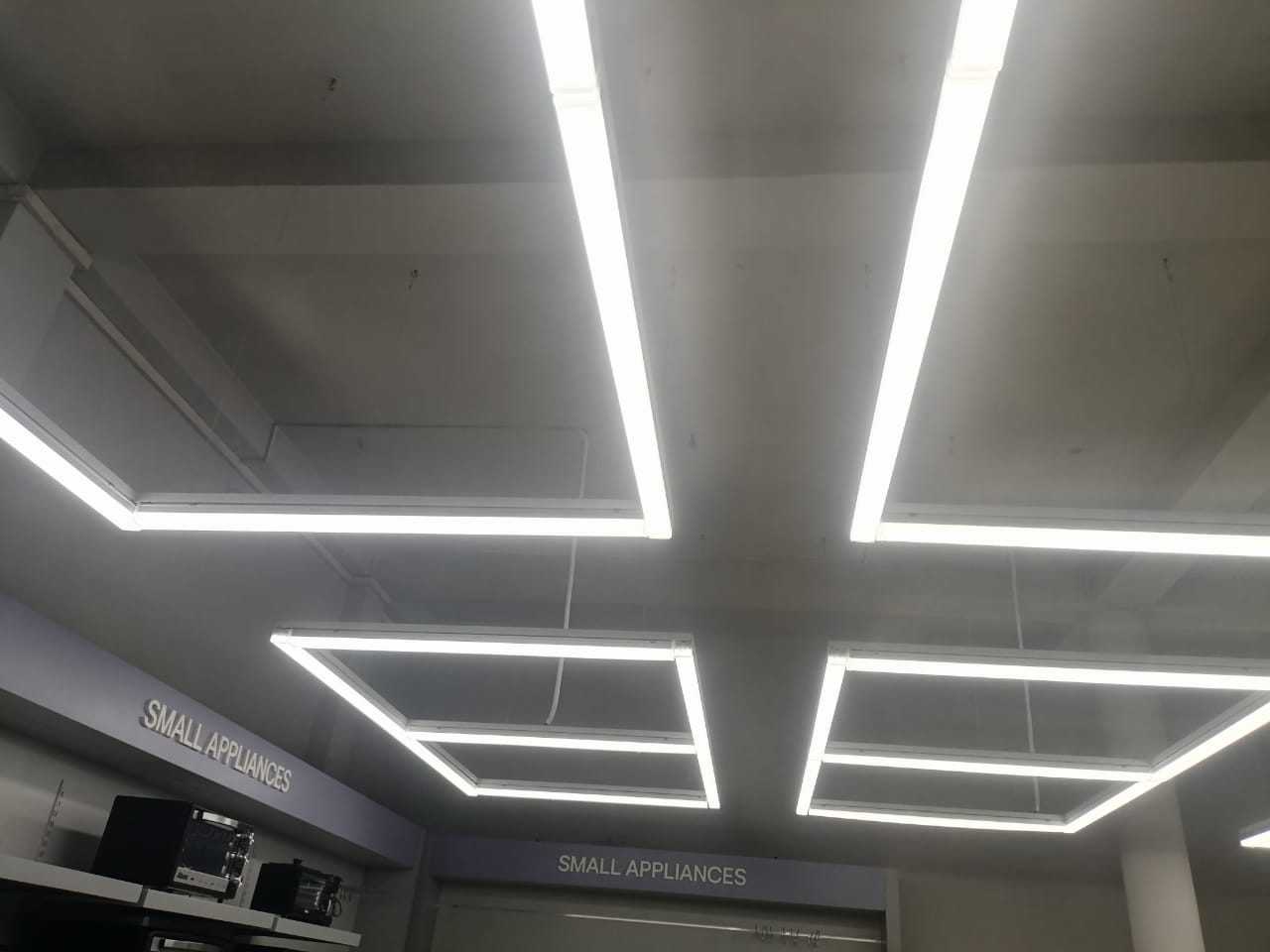 Ceiling lighting layout at Abans showroom Malabe