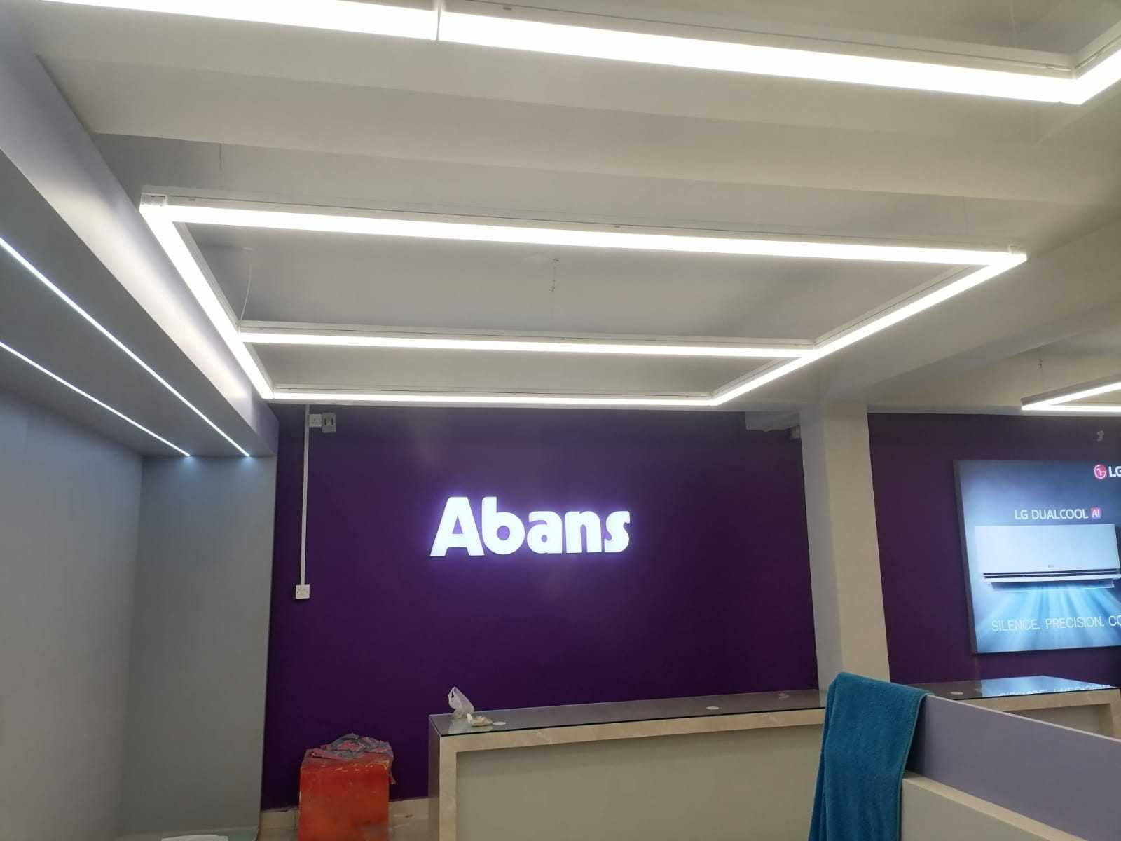 Branded counter area inside Abans showroom Malabe